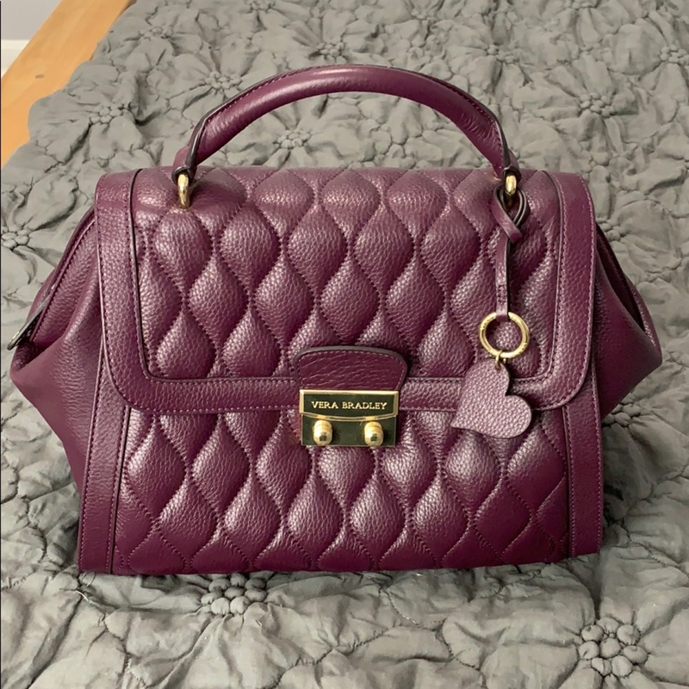 Purple Leather Vera Bradley Satchel